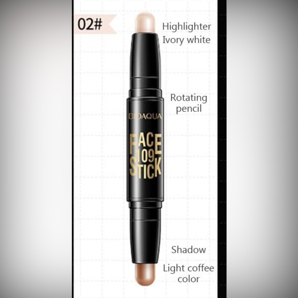 Bioaqua Face 109 Stick Duo Contour 3D Bronzer Highlighter Stick-02